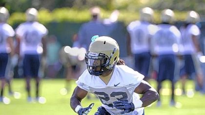Redshirt freshman Lafayette Pitts has been in a battle for the field cornerback spot with sophomore Cullen Christian.