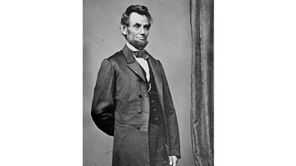 President Abraham Lincoln in an iconic portrait.