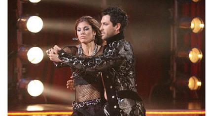 Soccer player Hope Solo performs with her partner Maksim Chmerkovskiy on "Dancing With the Stars" last October.