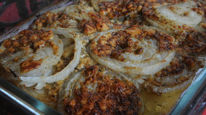 Blue Cheese-Crusted Onions.