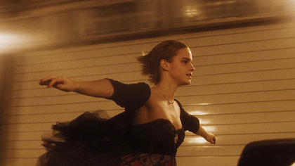Emma Watson in the Fort Pitt Tunnel during filming of "The Perks of Being a Wallflower."