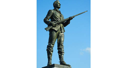 Battlefield marker at Antietam Battlefield.