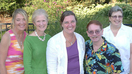 Karen Reinsel, Jane Volk, Bonny Diver, Ray Leonard and Naomi Howard.