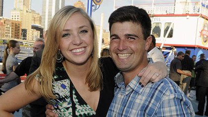 Katie Stolberg and fiance Corey O'Connor.