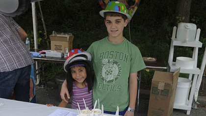 Maya Smith, 5, and Caleb Evory, 11.