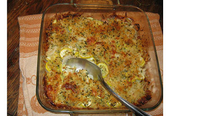 Seasonal comfort food: Yellow Squash Casserole.