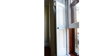 Original built-in window shutters.