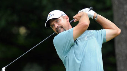 Cliff Kresge carries a one-shot lead into the final round today of the Mylan Classic at Southpointe Golf Club in Canonsburg, Washington County.