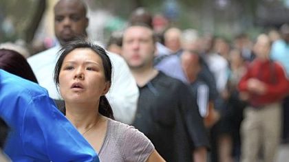 Job seekers attended a career fair last month in New York City. Women accounted for 60 percent of the employees cut from state and local government jobs between June 2009 and June 2012.