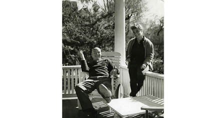 Crockett Johnson and Ruth Krauss on their front porch in 1959.