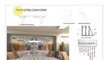 This illustration shows the transformation of the sixth floor of the City-County building.