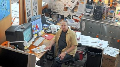 Dale McNutt in his office Uptown in a section of a former Elks Lodge, which he developed into space for business startups.