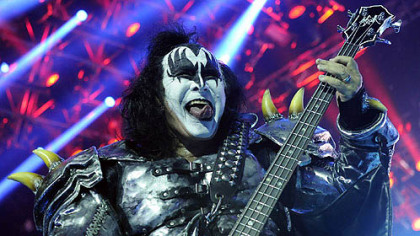 Gene Simmons performs with KISS at First Niagara Pavilion Sunday night.