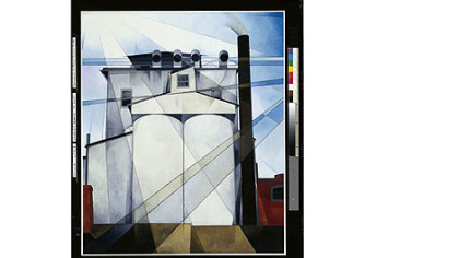 "My Egypt," a 1927 work by Charles Demuth (American, 1883-1935).