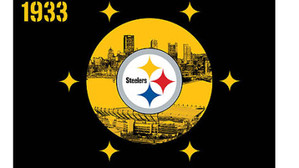 The Steelers flag designed by Army veteran Brent Osbourne.
