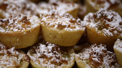 Hawaiian Tarts on a cookie table at the wedding of Cristina Lazzaro and Brian Perris.