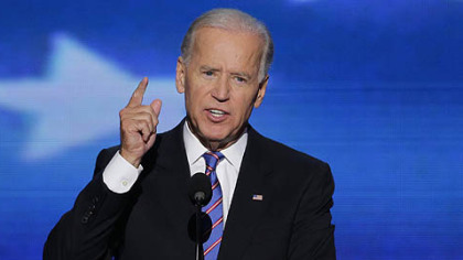 Vice President Joe Biden addresses the Democratic National Convention.