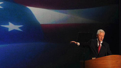 Former President Bill Clinton speaks Wednesday during day two of the Democratic National Convention in Charlotte, N.C.