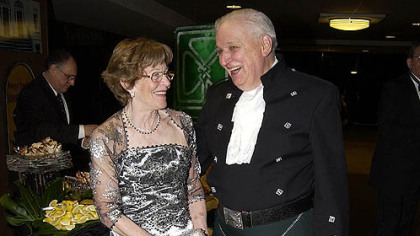 Ted Ackmann and wife Carmen Ackmann at the American Ireland Fund Dinner in 2008.