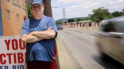 William Lieberth Sr., owner of Allegheny Auto Body, has been at the same location on East Ohio Street since 1976.