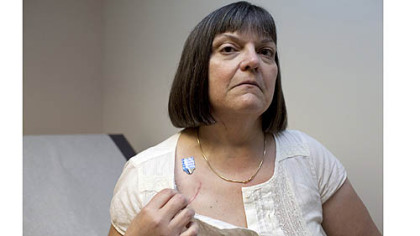 Brenda Werner, of Tyrone, Pa., is part of the CardioFit system clinical trial at Allegheny General Hospital. Ms. Werner is the first person to participate in the program.