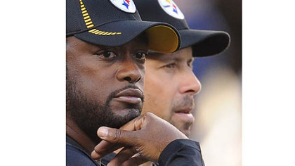 Steelers head coach Mike Tomlin and offensive coordinator Todd Haley.