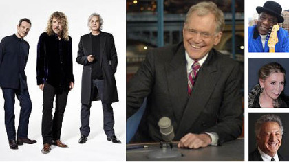The 2012 Kennedy Center honorees announced yesterday are, clockwise from left, Led Zepplin, David Letterman, Buddy Guy, Natalia Makarova and Dustin Hoffman.