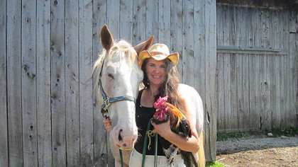 Melanie Krneta, co-owner of Little Bit of Heaven Farm near Springboro, Crawford County. The farm is hosting a Homesteading Festival Saturday and Sunday.