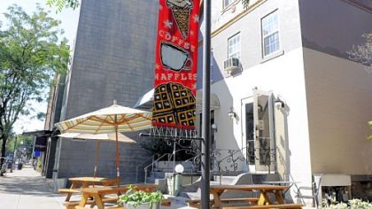Oh Yeah! ice cream and coffee shop on Highland Avenue in Shadyside also is home to the Whalebone Cafe Bank, the brainchild of owner Ethan Clay.