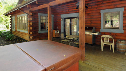 The rear exterior of the home