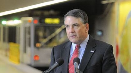 Port Authority CEO Steve Bland is in the running for a similar job in Atlanta, where he is one of two finalists to run the country's ninth-largest public transit system.