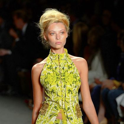 A dress by designer Vera Wang during the Spring/Summer 2013 New York fashion week.