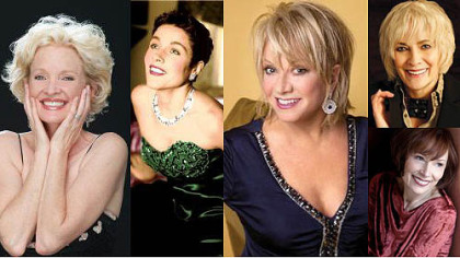Clockwise from left: Christine Ebersole, Christine Andreas, Elaine Paige, Betty Buckley and Karen Akers.