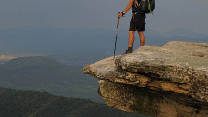 Matt Gavasto of Monroeville at McAfee Knob in Virginia. He hiked the more than 2,000 miles on the Appalachian Trail to raise money for Children's Hospital of Pittsburgh of UPMC.