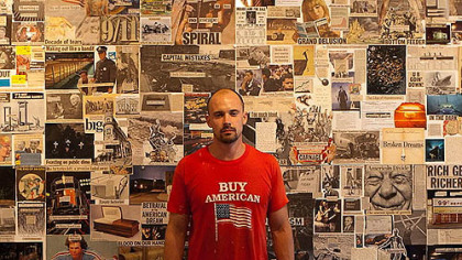Will Steacy: Portrait of the Artist with "The Beast," taken this month at Silver Eye Center for Photography.