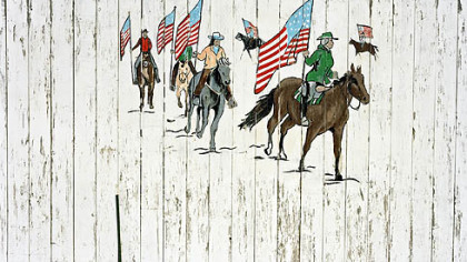 "Fence, 2006," from the exhibition "No Job No Home No Peace No Rest: An Installation by Will Steacy" at Silver Eye Center for Photography.