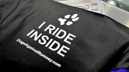 A political slogan on a neckerchief at Spreadshirt.com