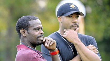 University Prep assistant Mike Logan, right, evaluates practice with head coach Lou Berry last season.