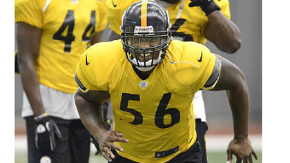 With a depleted linebacking corps, the Steelers are relying on LaMarr Woodley to anchor the Steelers.