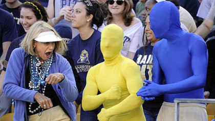 Pitt fans dance in the stands at Heinz Field.