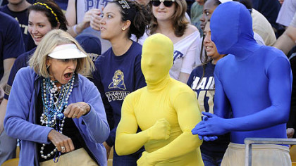 Pitt fans dance in the stands at Heinz Field.