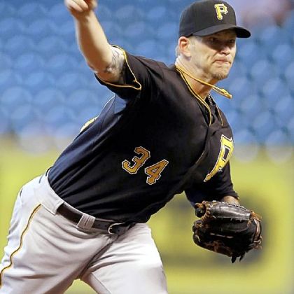 Pirates pitcher A.J. Burnett throws in the eighth inning Sunday against the Astros in Houston.