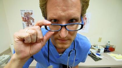 The Doctor (Skyler Sullivan) asked a lot of nosy questions, and gave you a psychic exam.