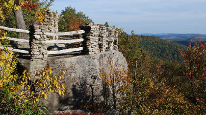 Cooper's Rock State Forest is about 13 miles east of Morgantown, W.Va.
