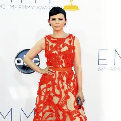 Ginnifer Goodwin sported a tangerine gown by Monique Lhuillier.