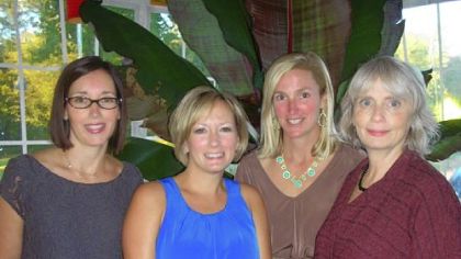 Co-Chairs Joanna Flanagan, Kirsten Powell, and Julie Rost with Stephanie Flom.
