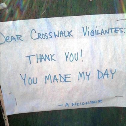 Anonymous sign at the corner of Finland Street and Melwood Avenue.