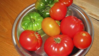 Tomatoes from Miriam's garden.