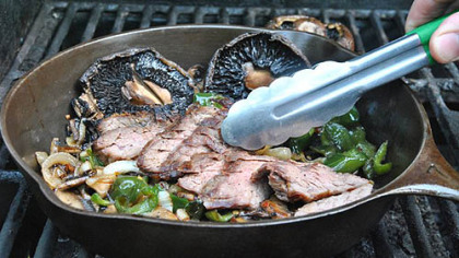 Skirt Steak with Green Chiles and Mushrooms (see recipe below).