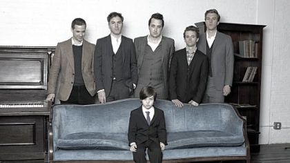 The Walkmen -- Paul Maroon, left, Walter Martin, Peter Bauer, Matt Barrick and Hamilton Leithauser -- have been including their offspring in band photos.